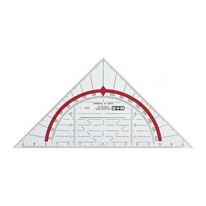 M+R Geodreieck 17cm glasklar rot hinterlegt 1 Stück