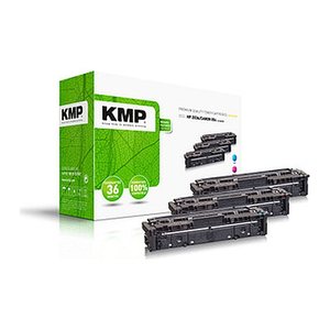 KMP H-T246CMY  cyan, magenta, gelb Toner kompatibel zu HP 203A; Canon  054(CF541A, CF542A, CF543A;  3023C002, 3022C002, 3021C002), 3er-Set