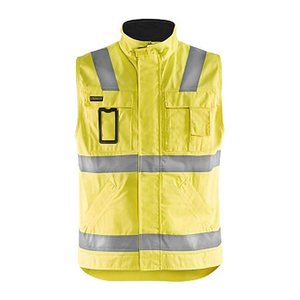 BLAKLÄDER® unisex Warnweste 8505 gelb, marine Größe XL