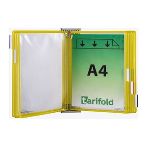 tarifold Wand-Sichttafelsystem 424104 DIN A4 gelb mit 10 St. Sichttafeln, 1 St.