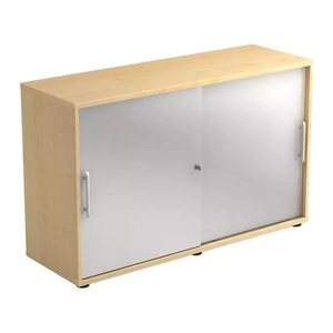 HAMMERBACHER Schiebetürenschrank, V1752S/3/S/RE ahorn, silber 1 Fachboden 120,0 x 40,0 x 74,8 cm