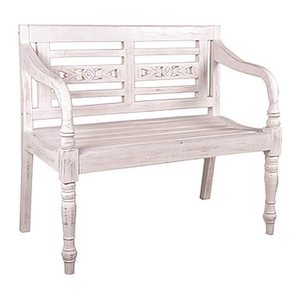 Garden Pleasure Gartenbank MOYO 960368 weiß Holz 100,0 cm