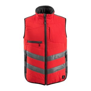 MASCOT® unisex Warnweste Grimsby  rot, anthrazit Größe S