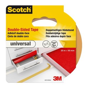 Scotch universal doppelseitiges Klebeband 50,0 mm x 20,0 m, 1 Rolle