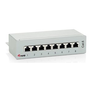 Equip Patchpanel 8xRJ45 Cat6 Desktop 250MHz RAL7035
