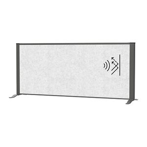 MAUL Akustik-Tischtrennwand MAULconnecto 9852289, hellgrau 120,0 x 50,0 cm, 1 St.