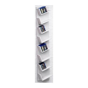 VCM my home Bücherregal Lansi Maxi weiß 33,0 x 16,0 x 180,0 cm, 1 St.