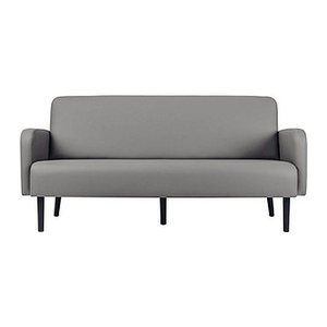 meet powered by PAPERFLOW 3-Sitzer Sofa LISBOA grau schwarz Kunstleder 176,0 x 81,5 x 83,0 cm, 1 St.