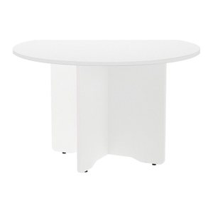 rocada Mehrzwecktisch weiß rund, Säulenfuß weiß, 120,0 x 120,0 x 72,0 cm
