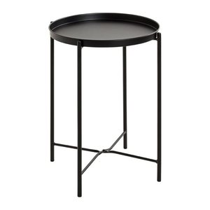 HAKU Möbel Beistelltisch rund Metall schwarz 39,0 x 39,0 x 50,0 cm, 1 St.