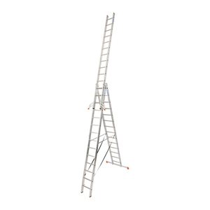 KRAUSE Vielzweckleiter MONTO Tribilo silber 3x 14 Sprossen, H: 412,0 cm