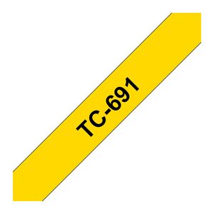brother Schriftband TC-691 TC691, 9 mm, schwarz auf gelb, 1 St.