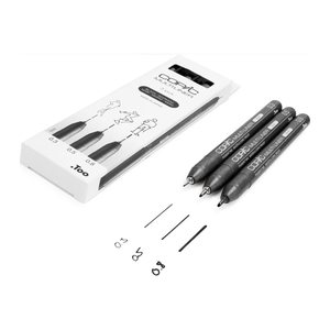 COPIC® Multiliner Fineliner schwarz 0.05 + 0.1 + 0.3 mm, 3 St.