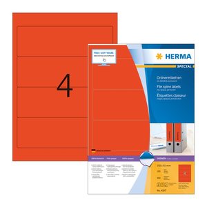 HERMA Ordneretiketten 4297 rot, 100 Blatt