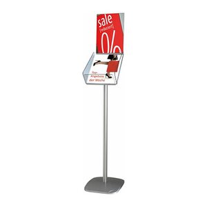 update displays Infoständer Take it Plus silber DIN A4 21,0 x 33,0 x 127,6 cm, 1 St.
