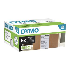 DYMO Etikettenrolle für Etikettendrucker weiß, 104,0 x 159,0 mm, 6 x 220 Etiketten