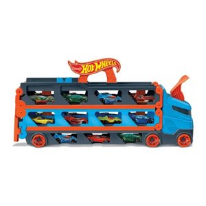 Mattel GAMES Hot Wheels 2in1 Rennbahn-Transporter GVG37 Zubehörset für Spielzeugautos