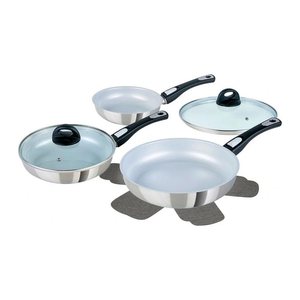 Genius Pfannen-Set Cerafit Steel silber 7-tlg., 1 Set