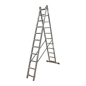 KRAUSE Vielzweckleiter CORDA silber 2x 11 Sprossen, H: 310,0 cm