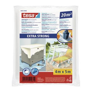 tesa Abdeckplane EXTRA STRONG 4,0 x 5,0 m transparent