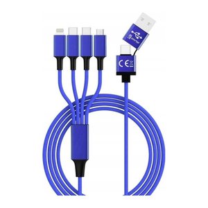 smrter Hydra ELITE 6in1 Nylon-Ladekabel Typ USB-C, navyblue retail