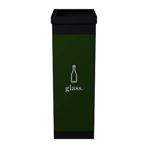 PAPERFLOW Mülleimer 60,0 l schwarz, grün, 1 St.