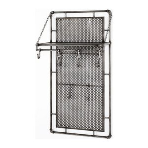 HAKU Möbel Wandgarderobe 15889 anthrazit Metall 9 Haken 60,0 x 120,0 cm, 1 St.