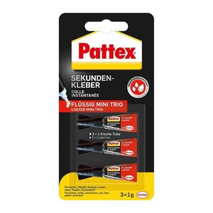 Pattex Sekundenkleber 3x 1,0 g, 3 St.