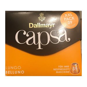 Dallmayr Capsa Lungo Belluno Kaffeekapseln, Arabicabohnen mild, 39 St.
