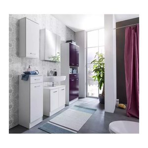 MÖBELPARTNER Spiegelschrank Basic 134105 weiß glanz 60,0 x 16,0 x 70,7 cm