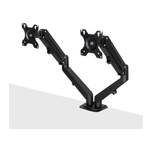 LINDY Dual Mount Desktop Gasfederarm - Schwarz