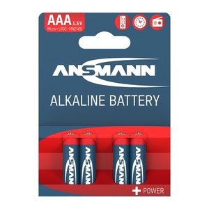 ANSMANN Batterien Red Alkaline Alkali-Mangan Micro AAA 1,5 V, 4 St.