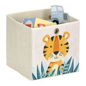 Zeller Tiger Aufbewahrungsbox beige 28,0 x 28,0 x 28,0 cm, 1 St.