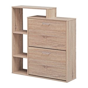 WOHNLING Schuhschrank, WL1.793 sonoma-eiche 4 Fachböden 85,0 x 24,0 x 93,0 cm