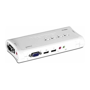 TRENDnet KVM Switch 4-Port VGA/USB/Audio mit Kabeln