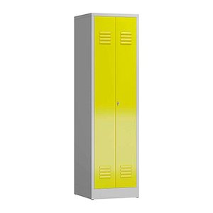 ClassiX Spind lichtgrau, zinkgelb X-510706, 1 Schließfach 50,0 x 50,0 x 180,0 cm