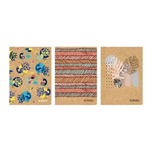 Herlitz NB A6/80 kariert Kraftpapier Cover M.s