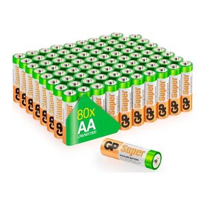 GP Batterien SUPER Alkali-Mangan Mignon AA 1,5 V, 80 St.