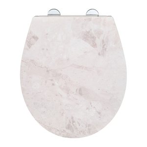 WENKO WC-Sitz mit Absenkautomatik White Marble weiß, 1 St.
