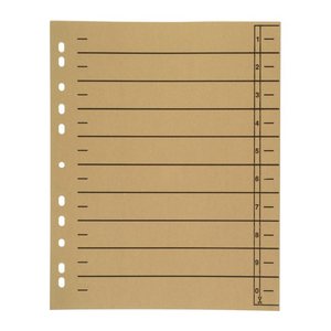 Wekre Trennblätter DIN A4 0-9 grau, 230 g/m², 100 Blatt