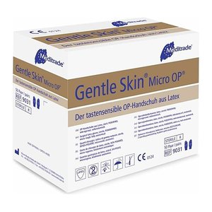 Meditrade® unisex OP-Handschuhe Gentle Skin® Micro braun Größe 7, 50 Paar