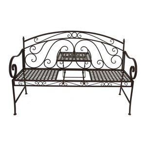 Garden Pleasure Gartenbank SAKET 950487 schwarz Metall 146,0 cm