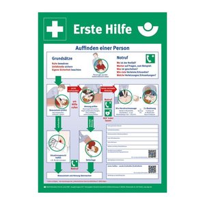 SafetyMarking® Rettungszeichen "Anleitung zur Ersten Hilfe" rechteckig 40,0 x 56,0 cm, 1 St.