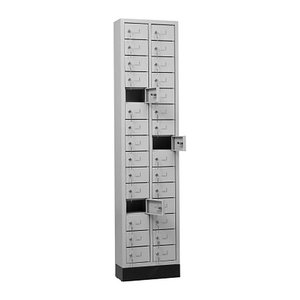 Gürkan Schließfachschrank lichtgrau 111526, 30 Schließfächer 46,0 x 20,0 x 195,0 cm
