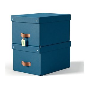 LEITZ Puro Aufbewahrungsboxen 17,0 l dunkelblau 27,0 x 37,0 x 20,0 cm, 2 St.