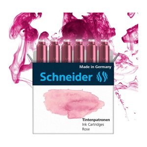 Schneider Tintenpatronen für Füller Pastell Rose, 6 St.