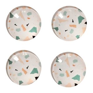 Zeller Terrazzo Magnete Motiv, Kunststoff Ø 2,5 x 0,8 cm, 4 St.