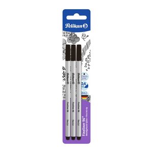 Pelikan 96 Fineliner schwarz 0,4 mm, 3 St.