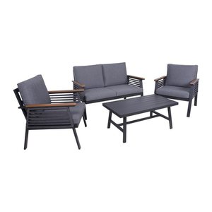 Garden Pleasure Loungegruppe DENIA grau, anthrazit Metall, 12-teilig