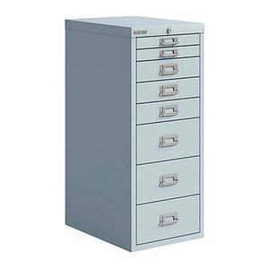 BISLEY MultiDrawer™ Schubladenschrank lichtgrau 8 Schubladen 27,9 x 40,8 x 59,0 cm, 1 St.